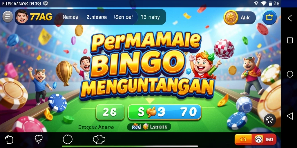 Screenshot gameplay 77AG yang menampilkan suasana Bingo yang seru.