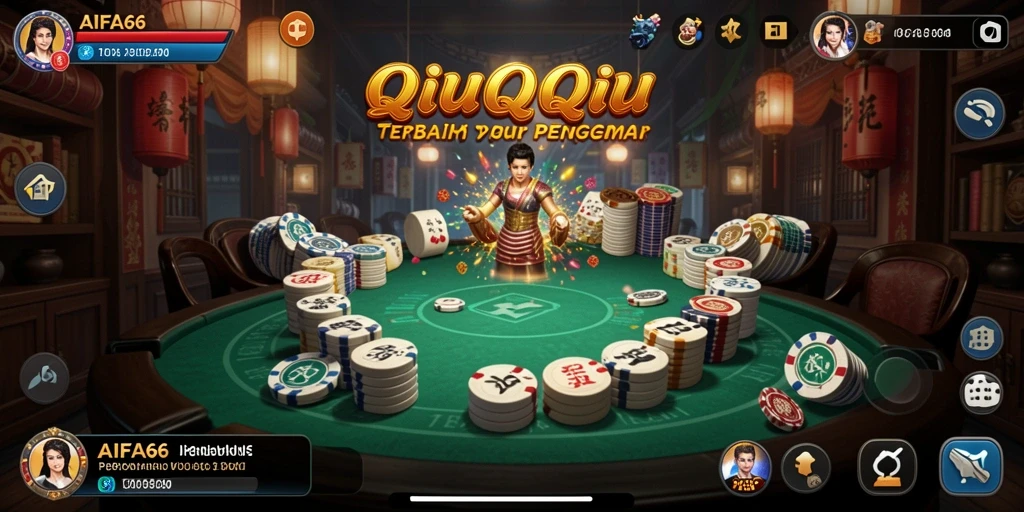 Tampilan gameplay QiuQiu yang seru dan menarik.