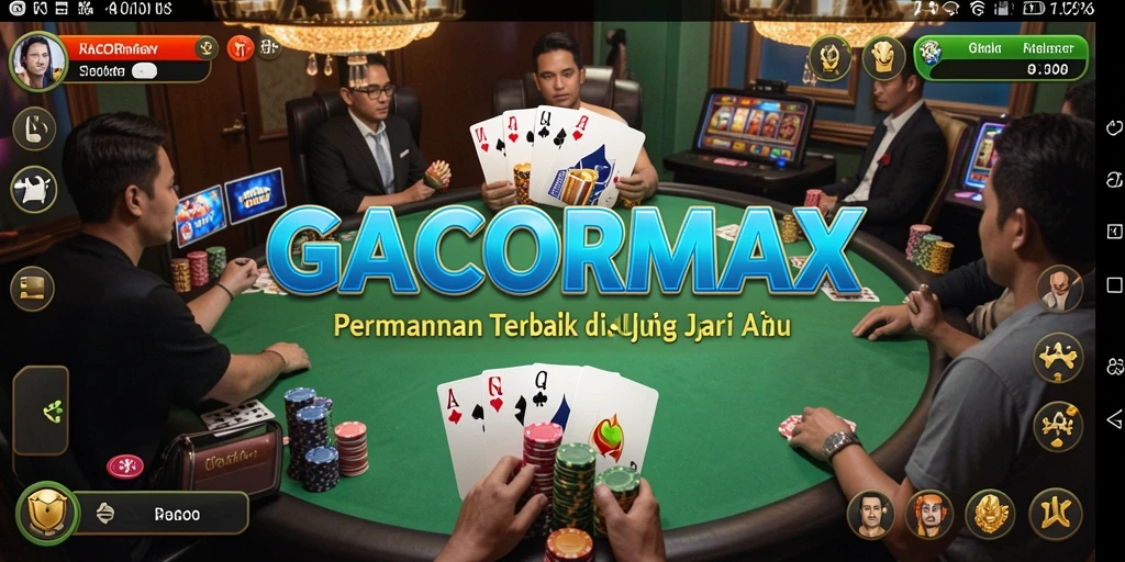 Gameplay seru GACORMAX dengan berbagai mode poker.