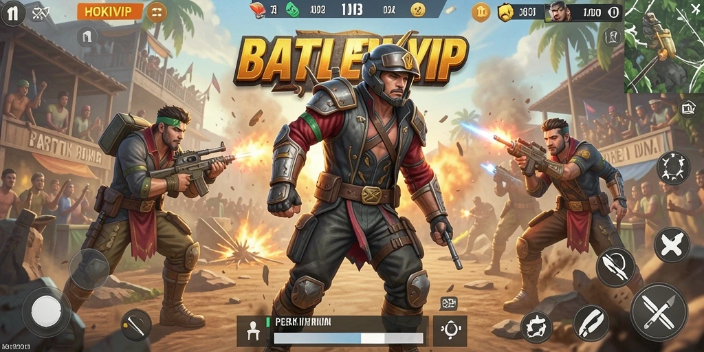 Gameplay seru HOKIVIP di medan perang Battle Royale