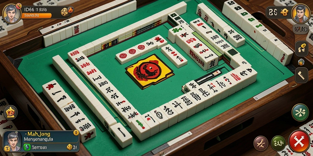 Screenshot utama ID66 menampilkan gameplay Mahjong yang menarik dan interaktif.