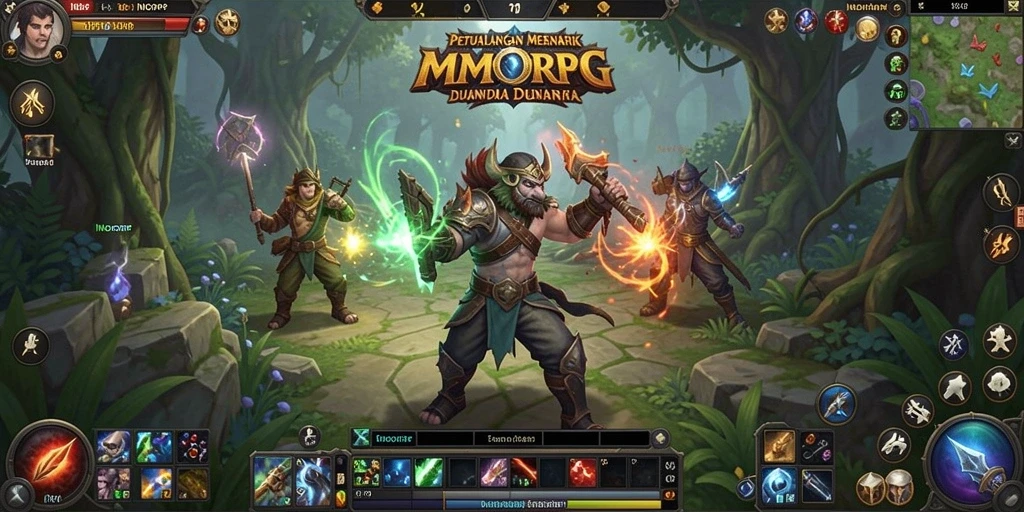 Screenshot gameplay INDORP yang menampilkan petualangan seru di dunia MMORPG.