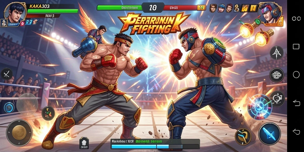 Gameplay KAKA303 yang seru dan mendebarkan saat bertarung.