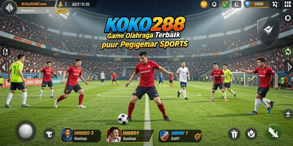 Gameplay KOKO288 yang menampilkan aksi menarik di lapangan olahraga.