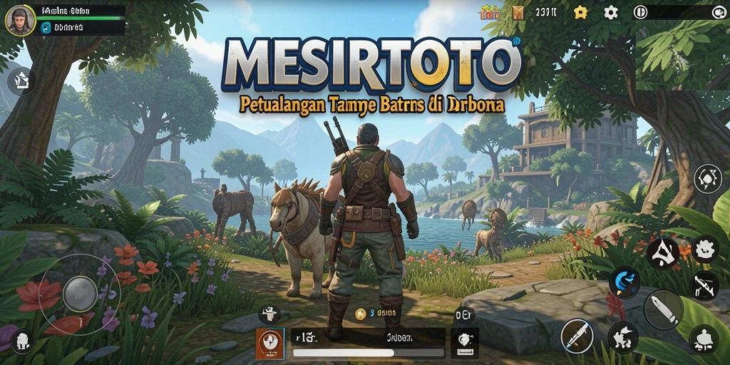 Screenshot gameplay MESIRTOTO yang menampilkan aksi eksplorasi Open World.
