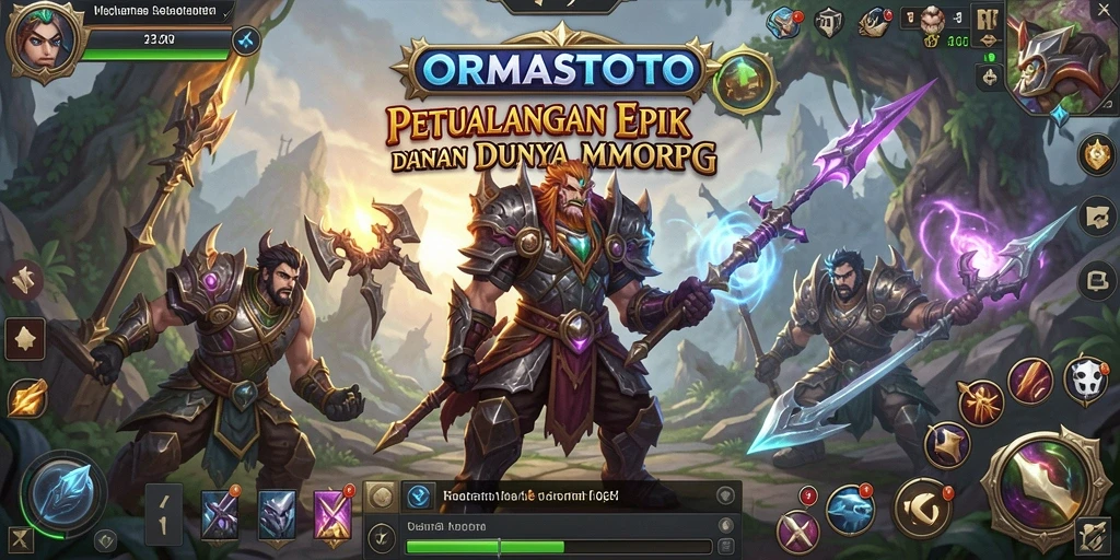 Tampilan gameplay menakjubkan di dalam ORMASSTOTO menunjukkan petualangan seru.