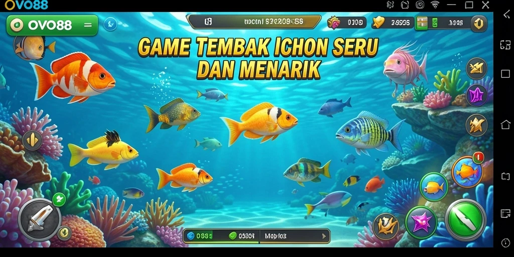 Tampilkan gameplay seru OVO88 dengan tembak ikan yang menantang.