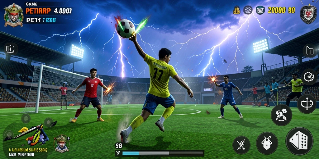 Tampilan gameplay seru dari PETIRRP yang penuh aksi olahraga.
