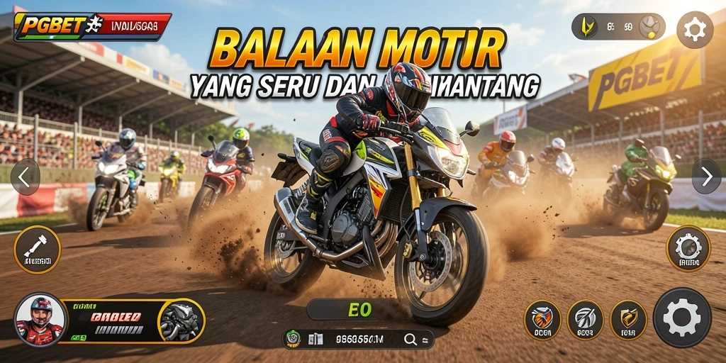 Screenshot gameplay PGBET menampilkan balapan motor yang seru dan mendebarkan.