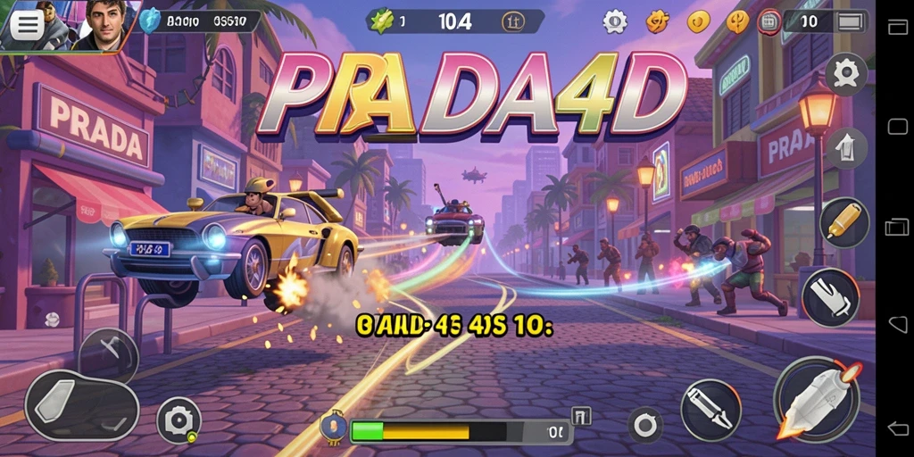 Screenshot gameplay PRADA4D dengan aksi seru yang menggugah semangat.