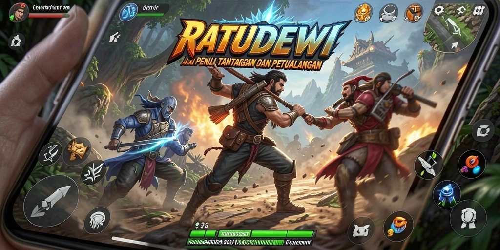Tampilan gameplay seru di RATUDEWI dengan aksi menegangkan.