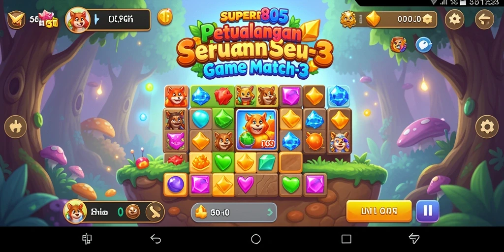 Gameplay SUPER805 yang penuh warna dan menantang pemain.
